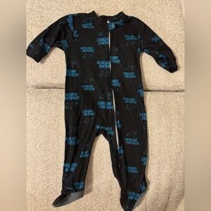 Carolina Panthers Black and Blue Kids One Piece Onesie NFL TEAM SZ 3-6M